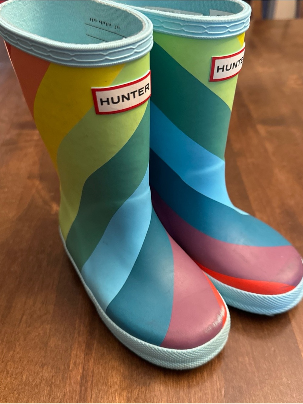 Hunter Rain Boots Kids Rainbow Size 8 / 9 (US) Colorful Rubber